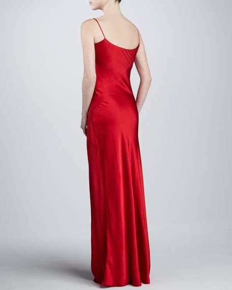 fitted bodice michael kors evening gown|Satin Charmeuse Bias Gown .